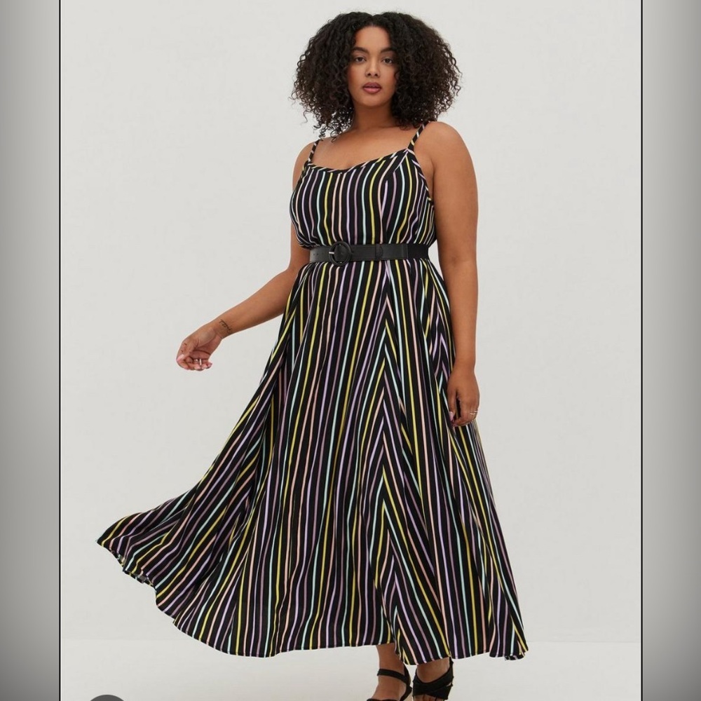 Torrid Colorful Striped Maxi Dress
